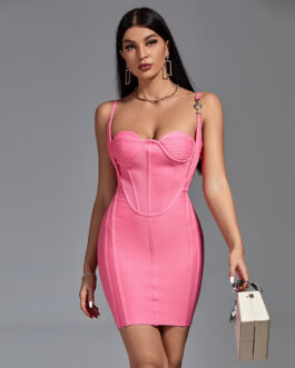 Baby Pink Bustier Dress